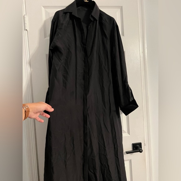 Gorgeous Haider Ackermann black button down shirt dress Size 38 100% Silk - Picture 4 of 8